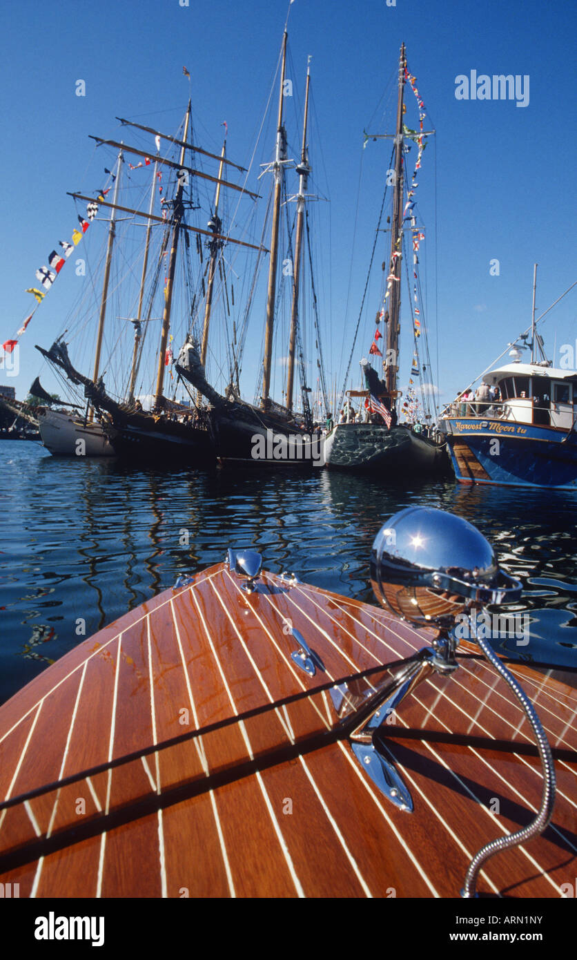 Classic Boat Show, Victoria Inner Harbour, l'isola di Vancouver, British Columbia, Canada. Foto Stock