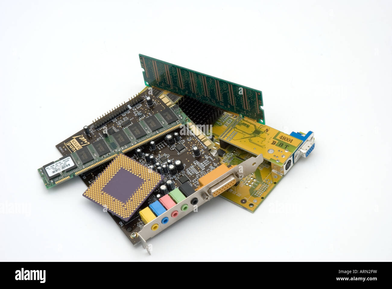 I vari componenti del computer Foto Stock