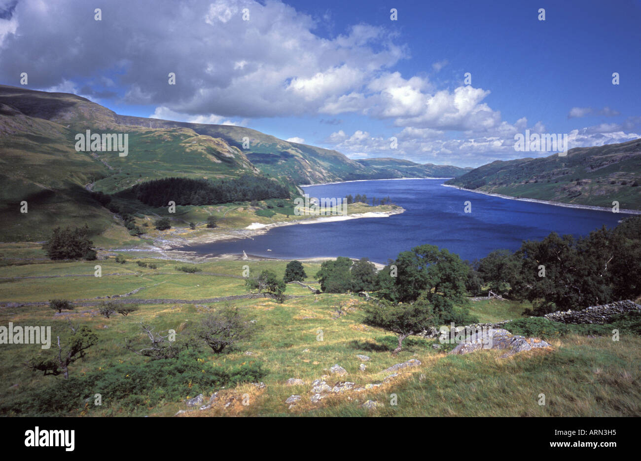 Scafell serbatoio nel Parco nazionale del Lake District Cumbria Engalnd Foto Stock
