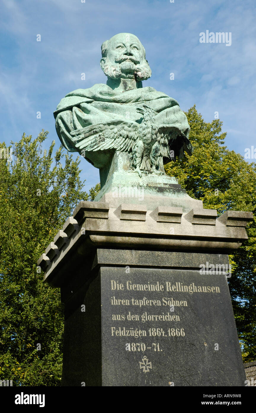 L'imperatore Wilhelm Memorial, Rellinghausen, Essen, Ruhrgebiet, Nord Reno-Westfalia, Germania Foto Stock