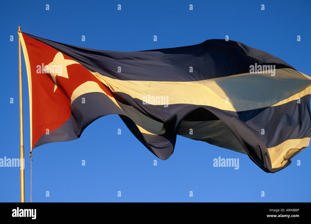 Caraibi Cuba havana una bandiera cubana Foto Stock