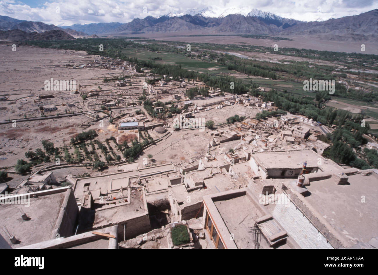 Vista da Shey Gompa Indus Valle del Ladakh India Foto Stock
