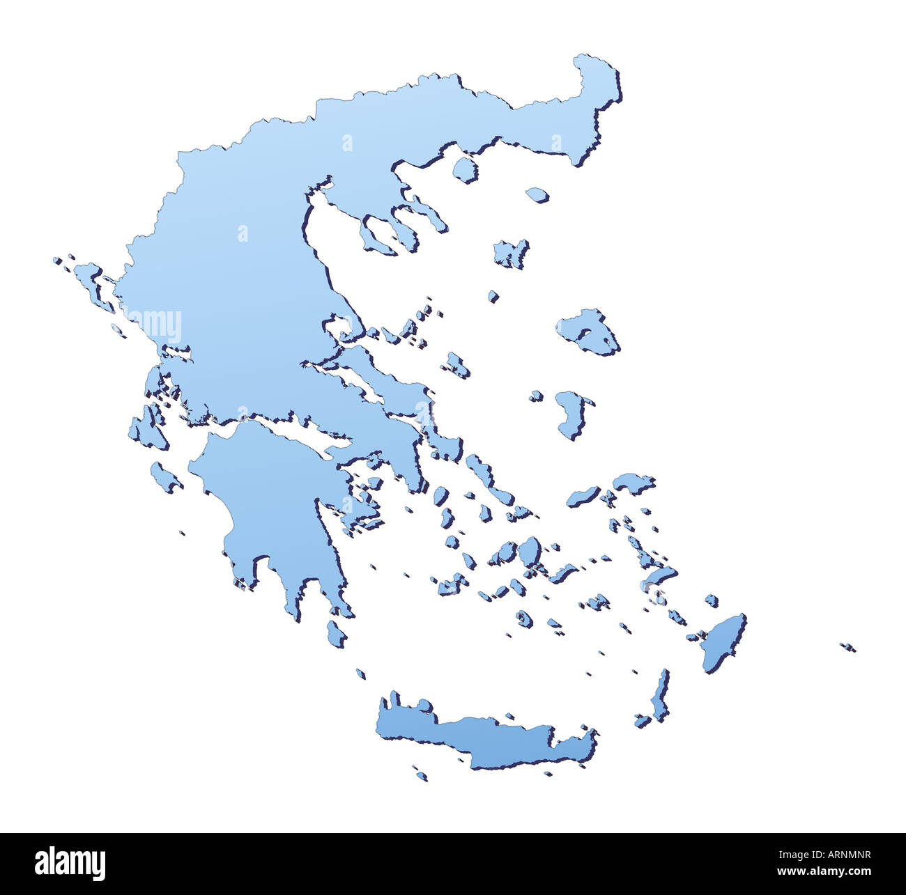 Mappa di Grecia Foto Stock