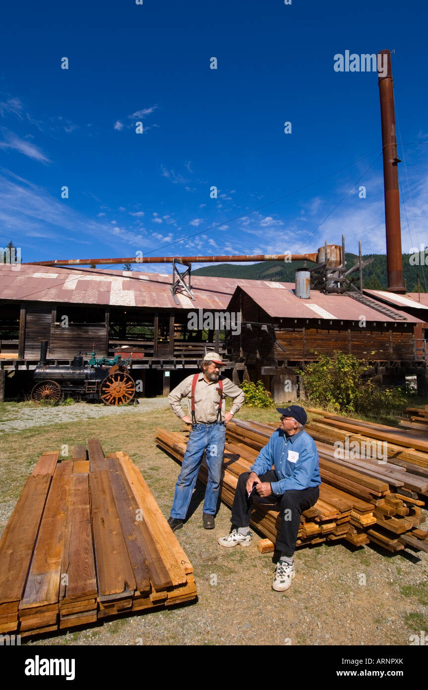 McLean Mill National Historic Site, Port Alberni, Isola di Vancouver, British Columbia, Canada. Foto Stock
