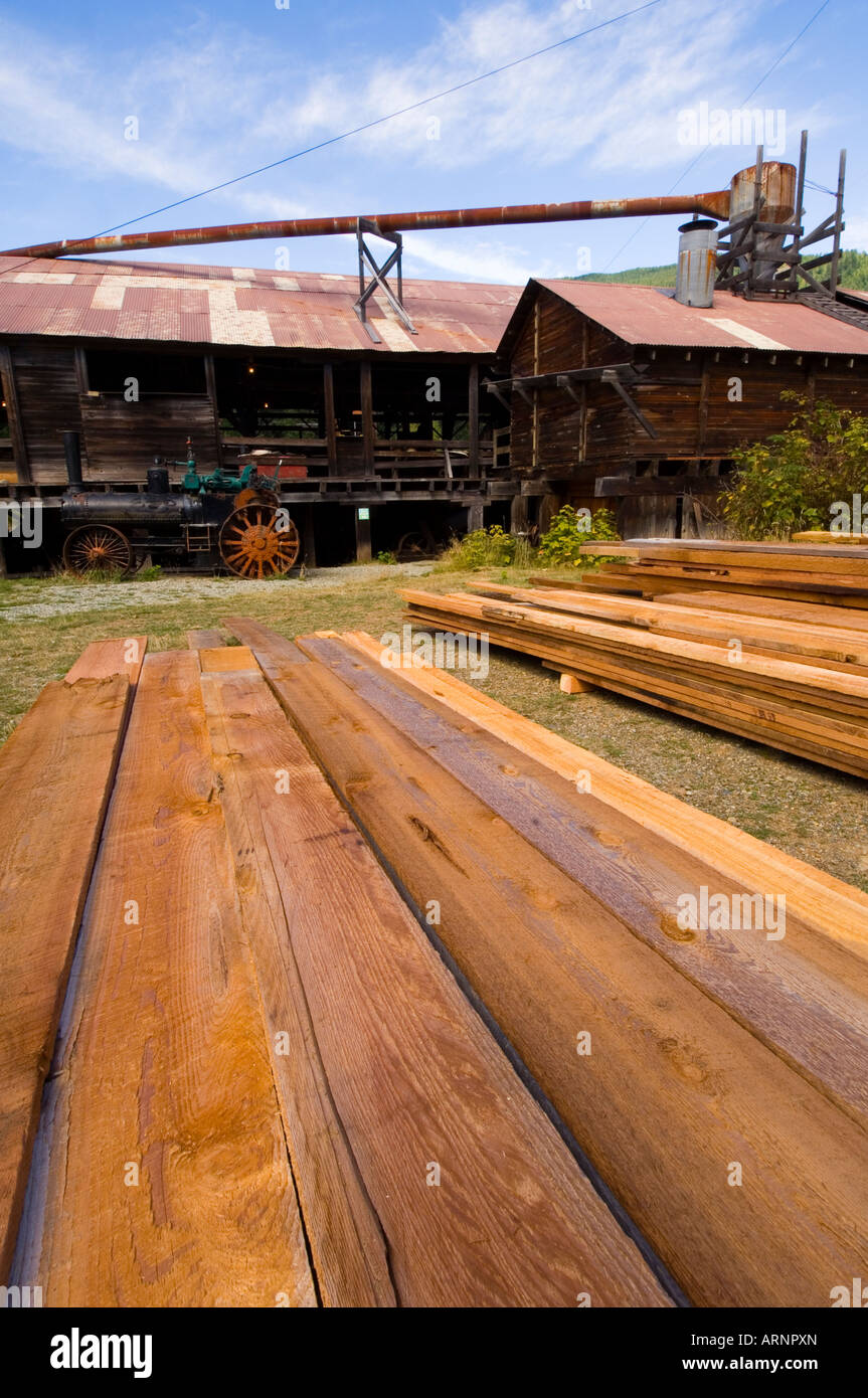 McLean Mill National Historic Site, Port Alberni, Isola di Vancouver, British Columbia, Canada. Foto Stock