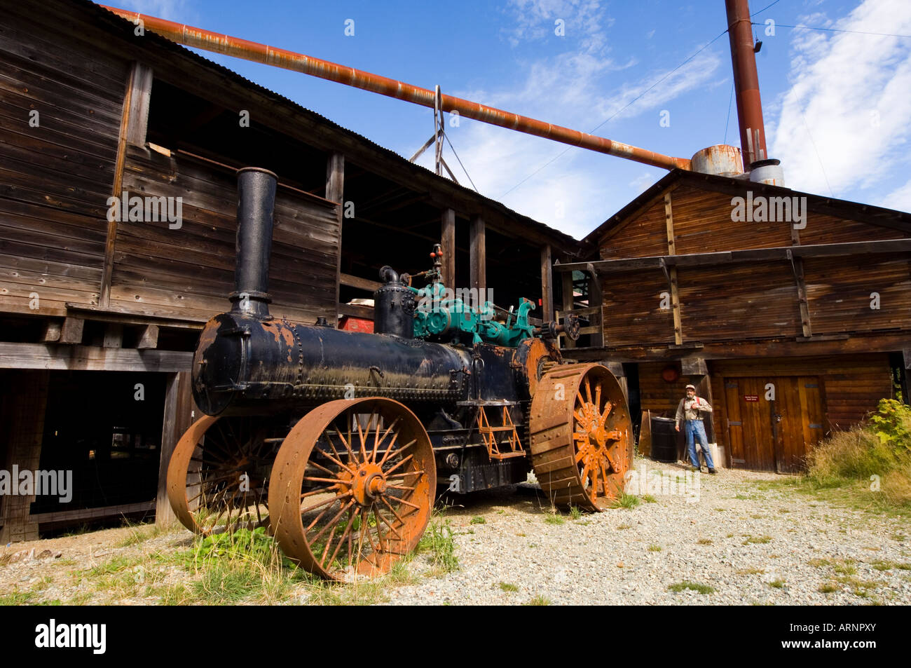 McLean Mill National Historic Site, Port Alberni, Isola di Vancouver, British Columbia, Canada. Foto Stock