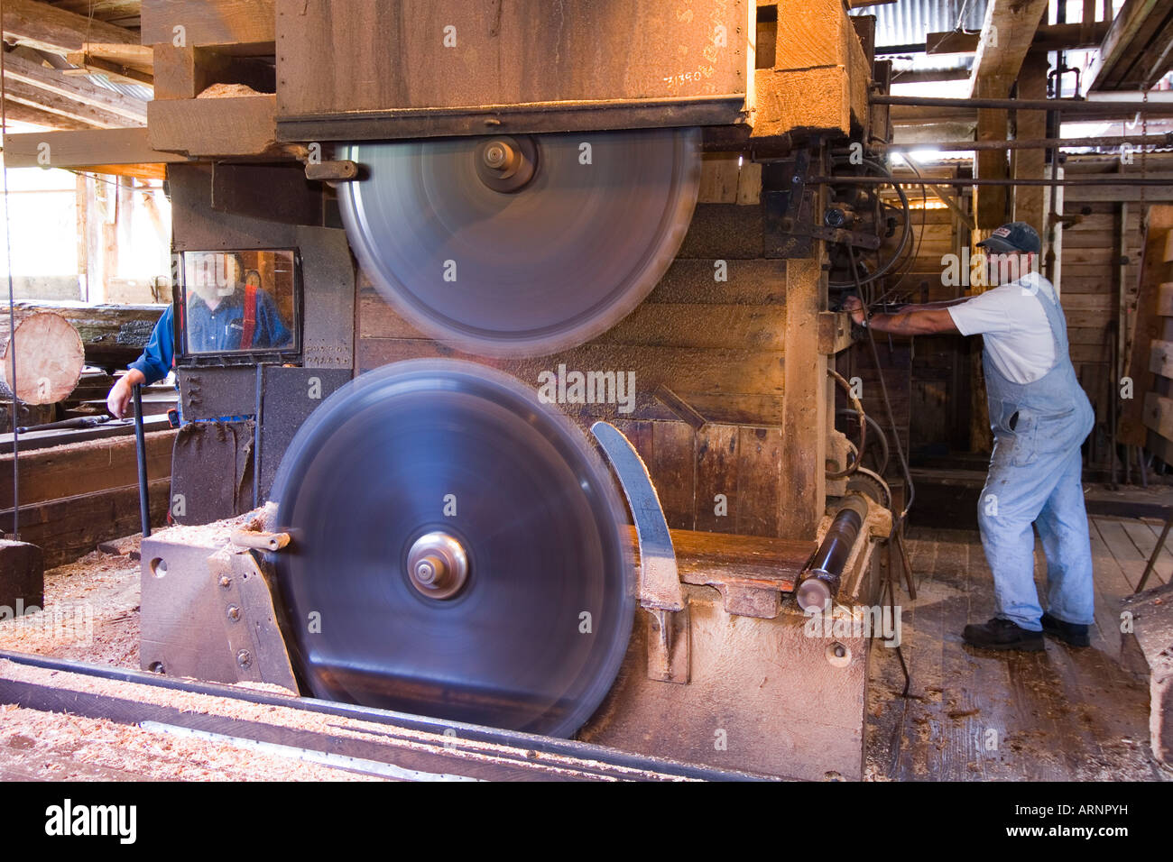 McLean Mill National Historic Site, Port Alberni, Isola di Vancouver, British Columbia, Canada. Foto Stock