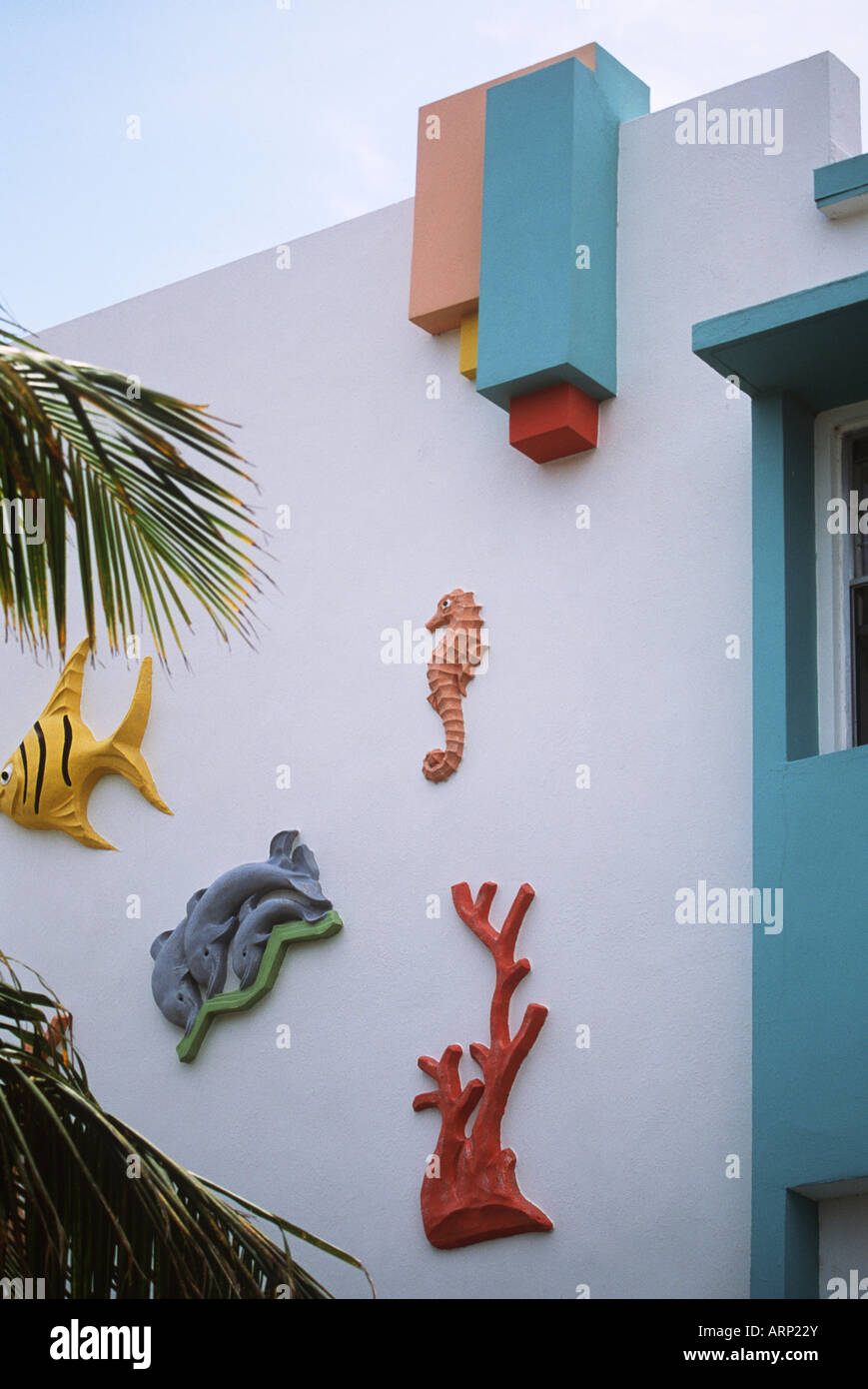Stati Uniti d'America, Florida, Miami Beach, edifici in stile liberty Foto Stock