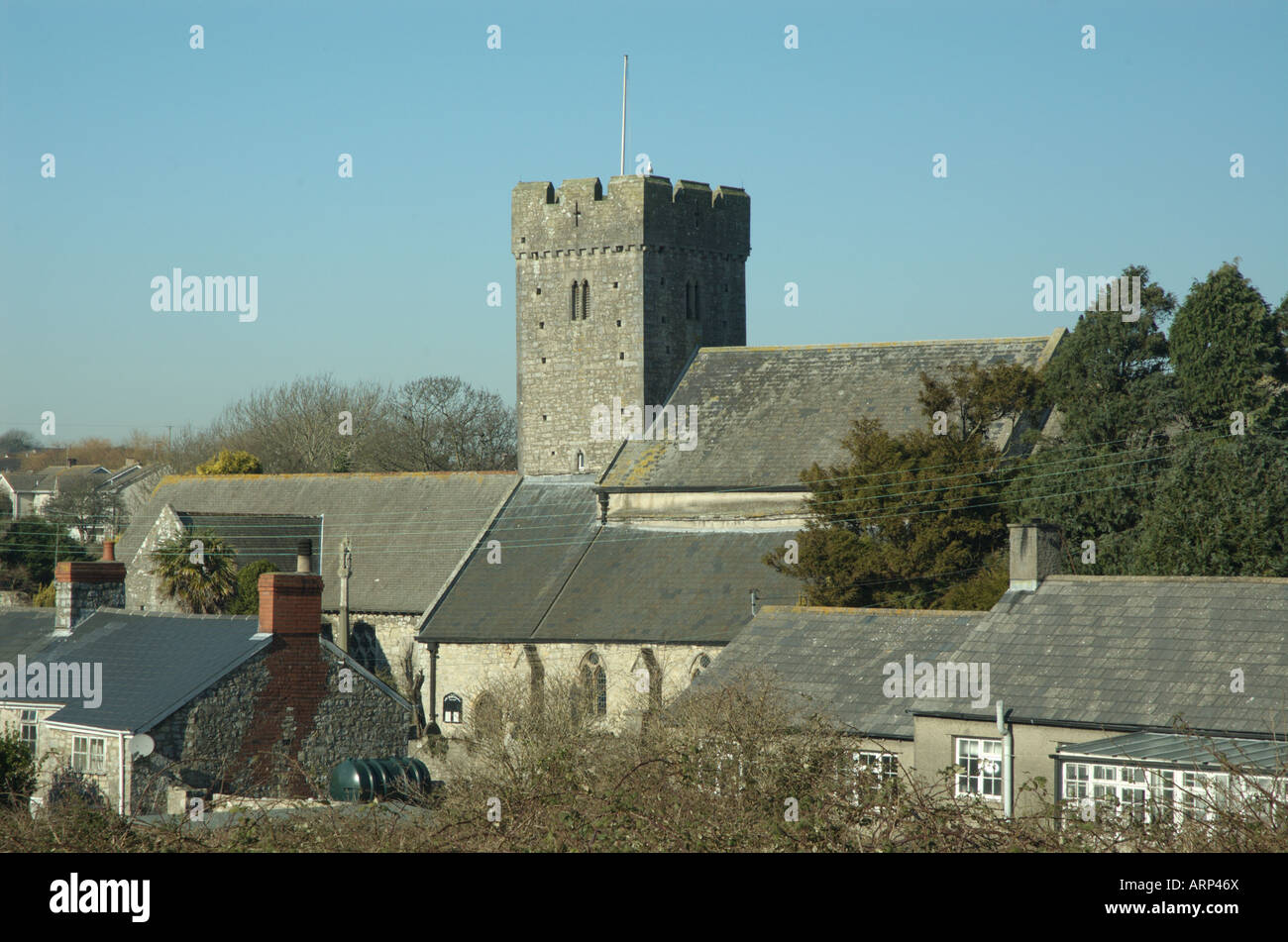 St Illtyd la Chiesa, Llantwit Major, Vale of Glamorgan Foto Stock