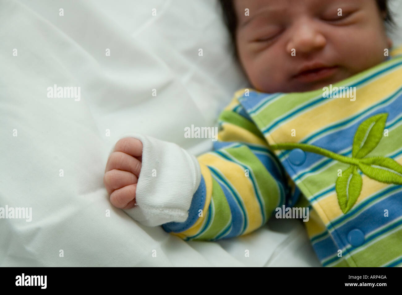 New Born Baby addormentato Foto Stock