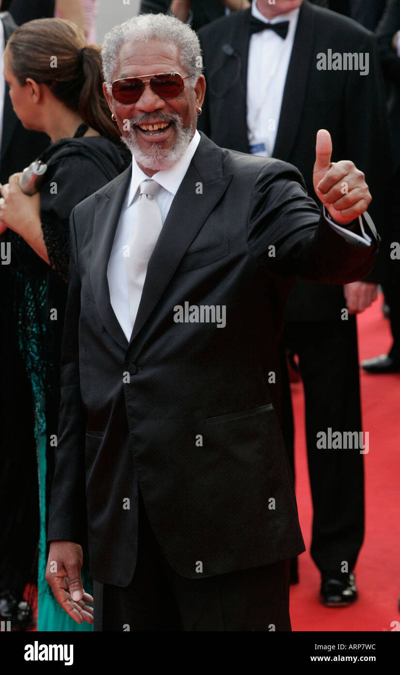 Attore americano Morgan Freeman al 2006 premi Laureus Foto Stock