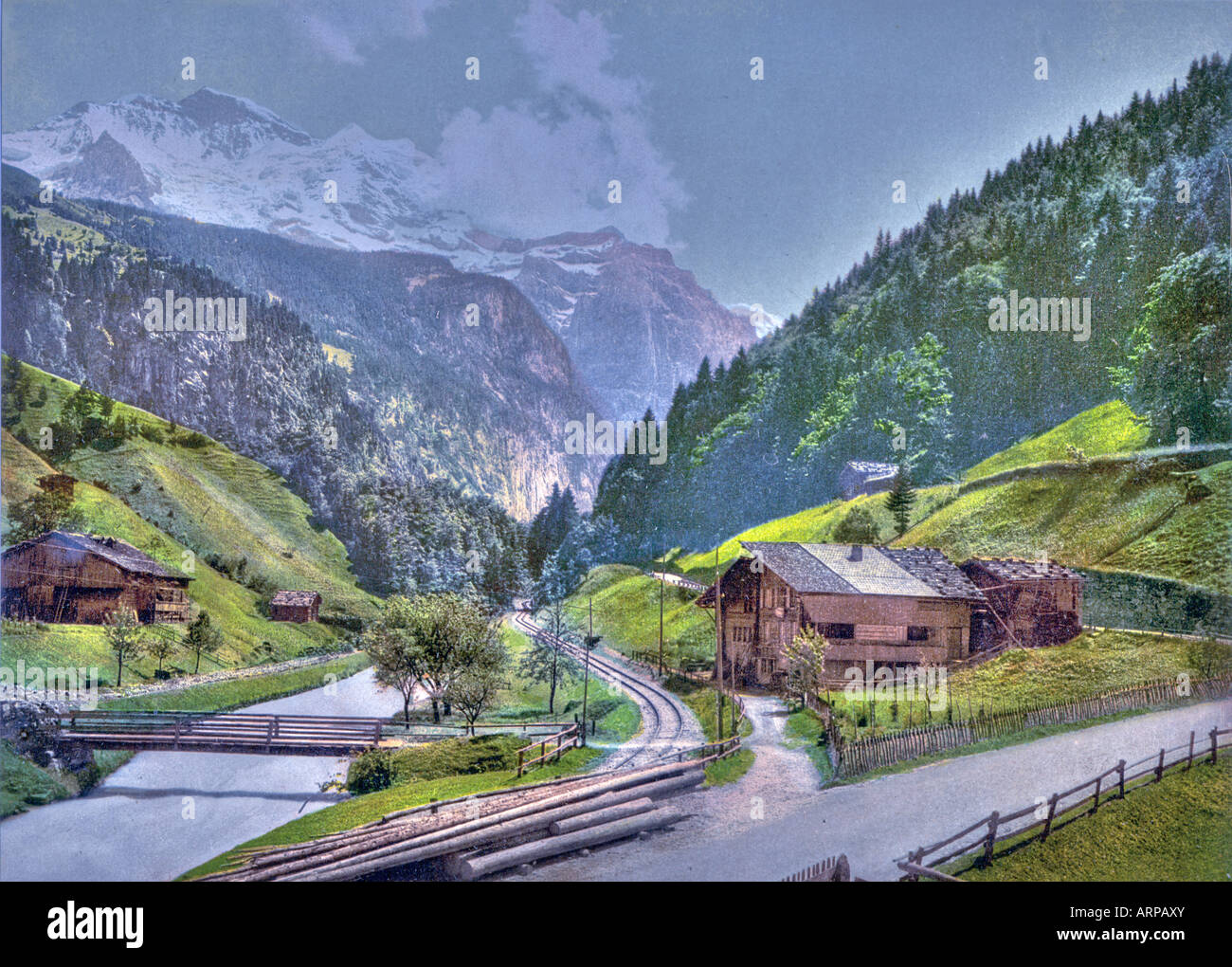 Valle di Lauterbrunnen, Oberland bernese, Svizzera Foto Stock