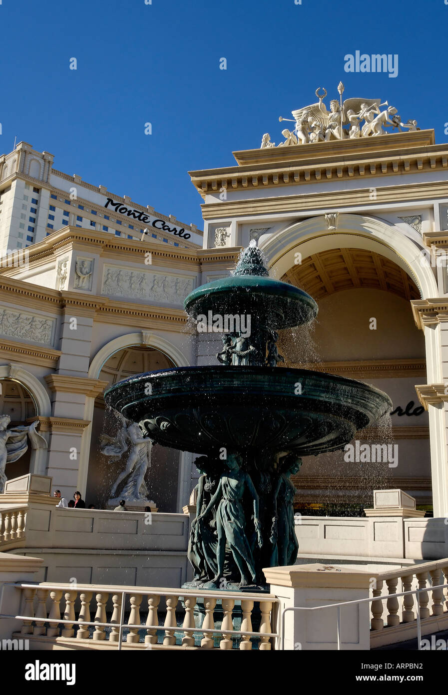 L'ingresso al Monte Carlo Hotel e Casinò di Las Vegas, Nevada Foto Stock