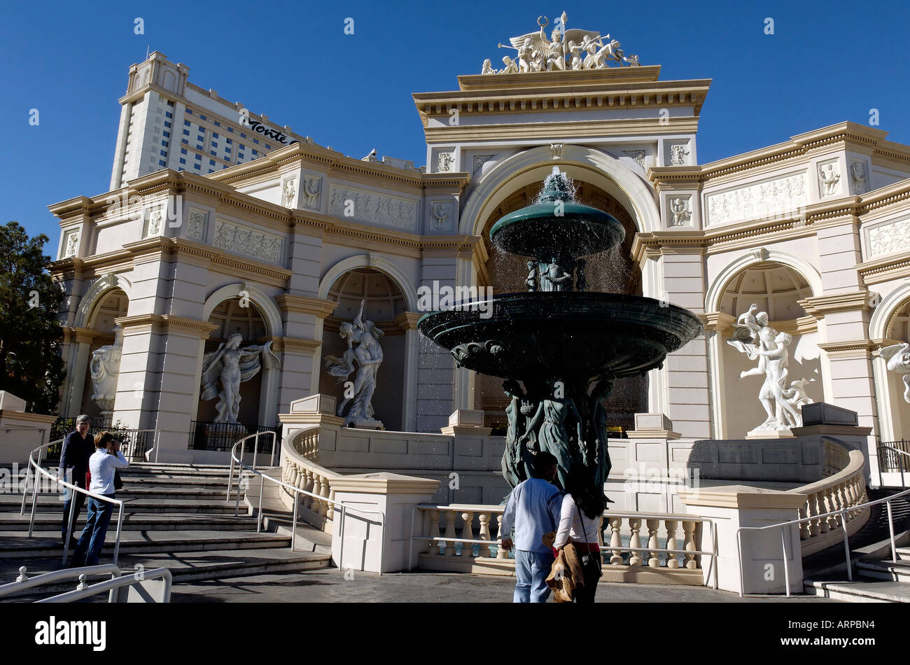 Un paesaggio esterno fotografia del Monte Carlo Hotel e Casinò di Las Vegas, Nevada Foto Stock