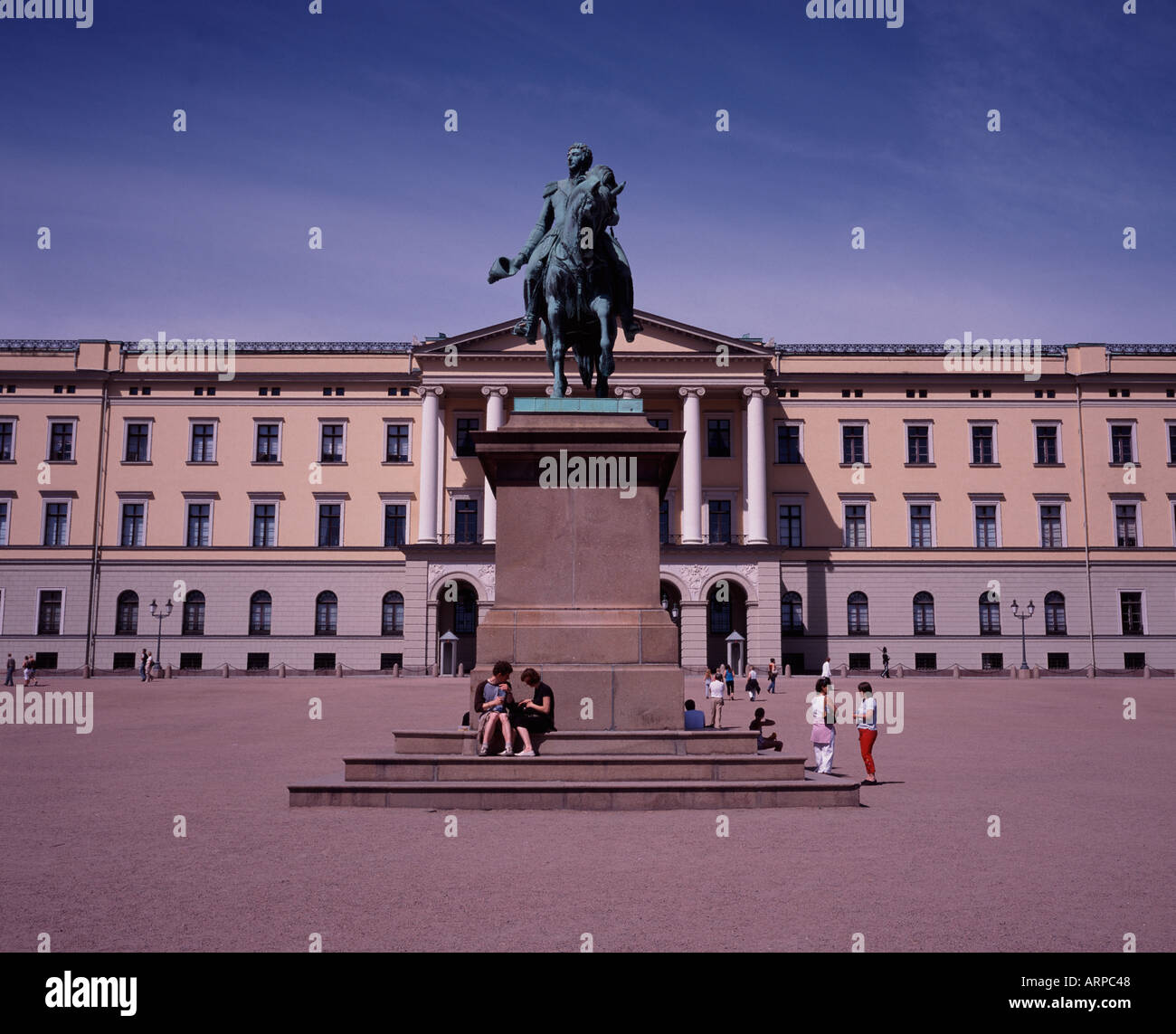 Il Palazzo Reale di Oslo Norvegia Foto Stock