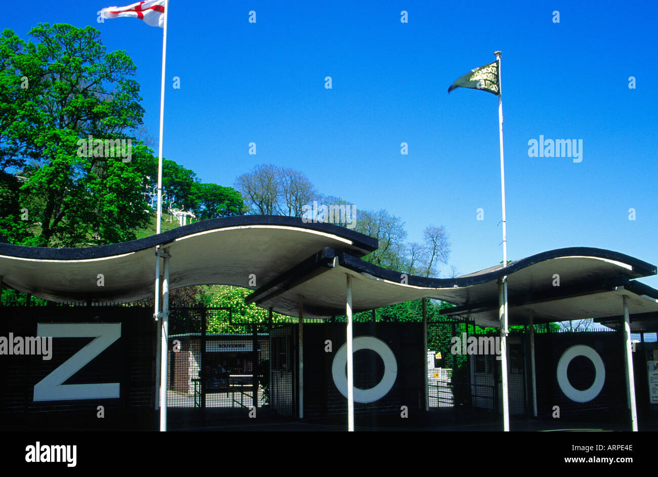 Ingresso a Dudley Zoo West Midlands England Foto Stock
