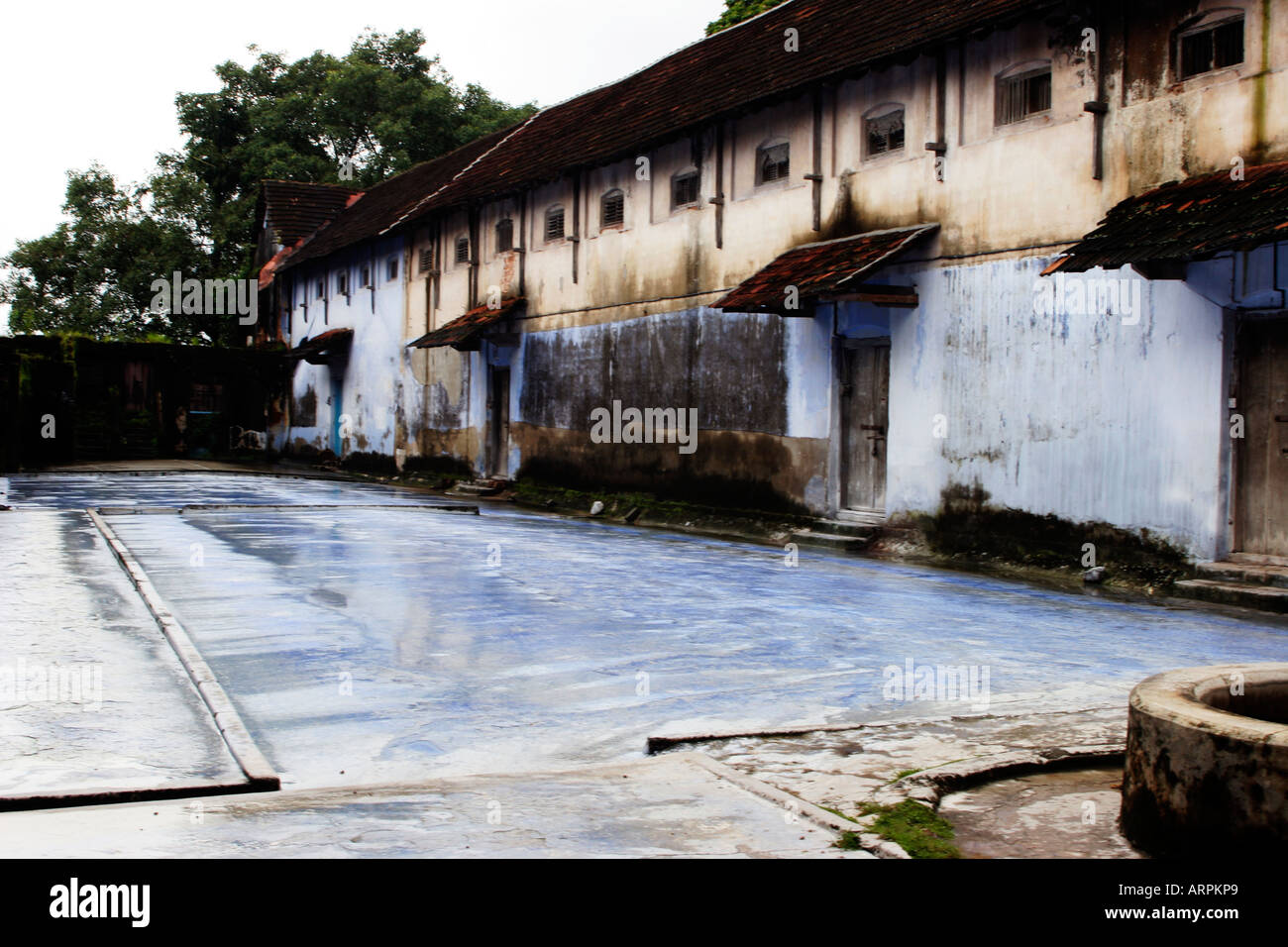 Città giudeo, Fort Cochin, Central Kerala, India del Sud, Asia. Lo zenzero magazzini. Foto Stock