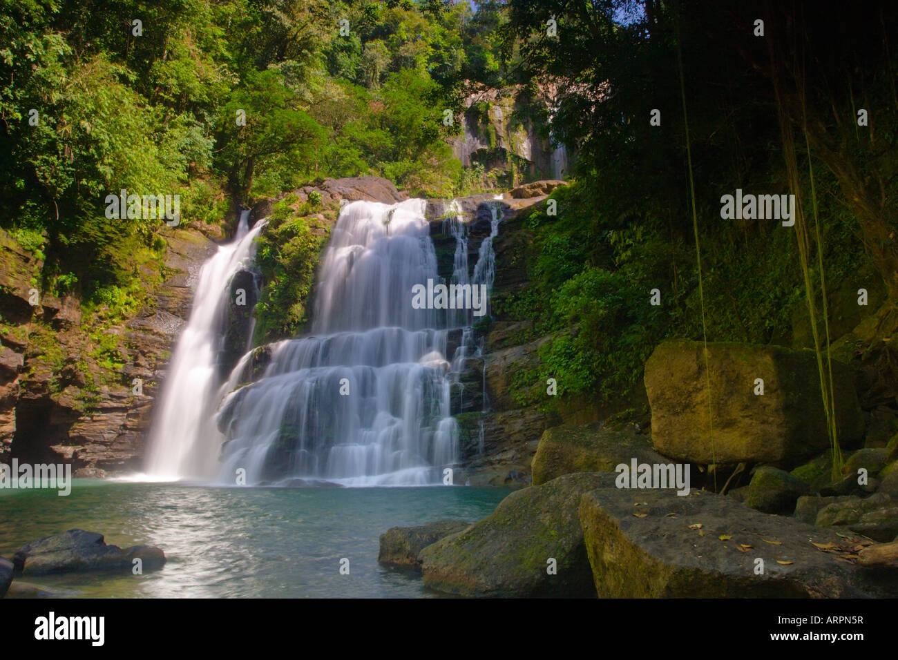 Le cascate Inferiori a belle cascate Nauyaca Costa Rica Foto Stock