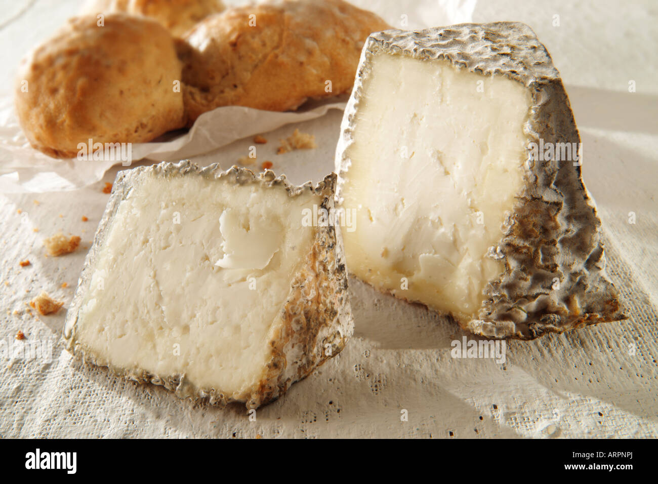 Francese di Valencay formaggio di capra Foto Stock