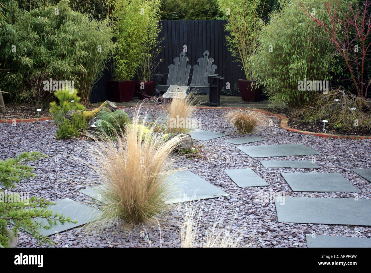 Natura s Giardino urbano da Kevin Williams del giardino Guru Giardini Nazionali al centro esposizioni Kilquade Irlanda Foto Stock