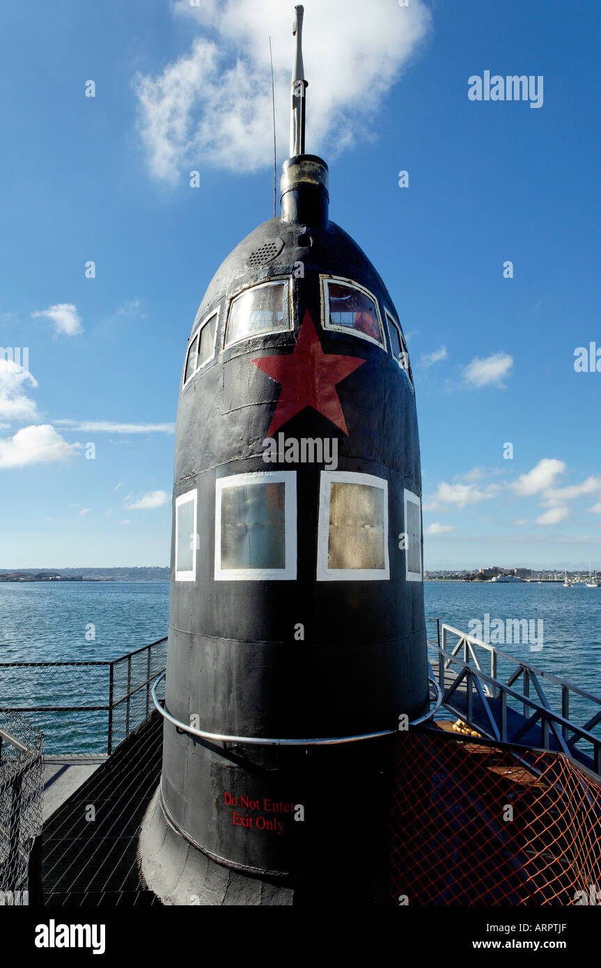 Un B-39 attacco sovietico sommergibile presso il Museo Marittimo di San Diego, California Foto Stock