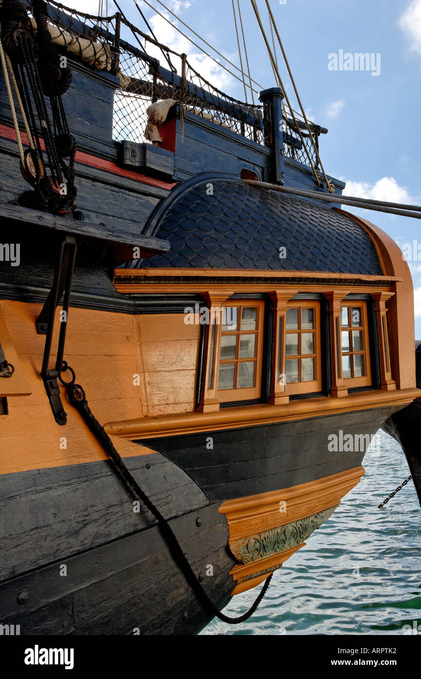 La HMS Replica sorpresa nave presso il Museo Marittimo di San Diego in California Foto Stock
