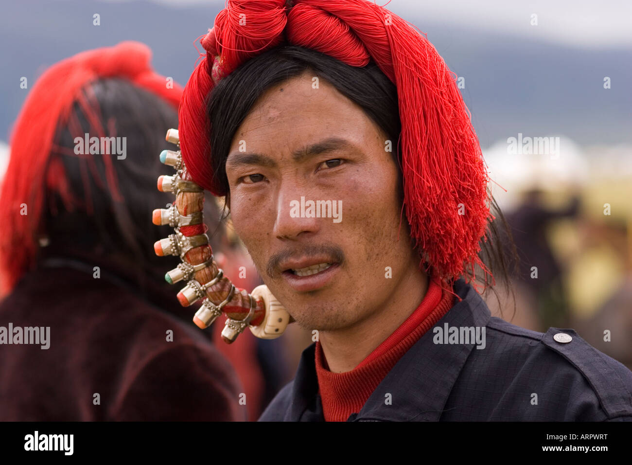 Litang Horse Festival, Sichuan, altopiano Tibetano, Cina Foto Stock