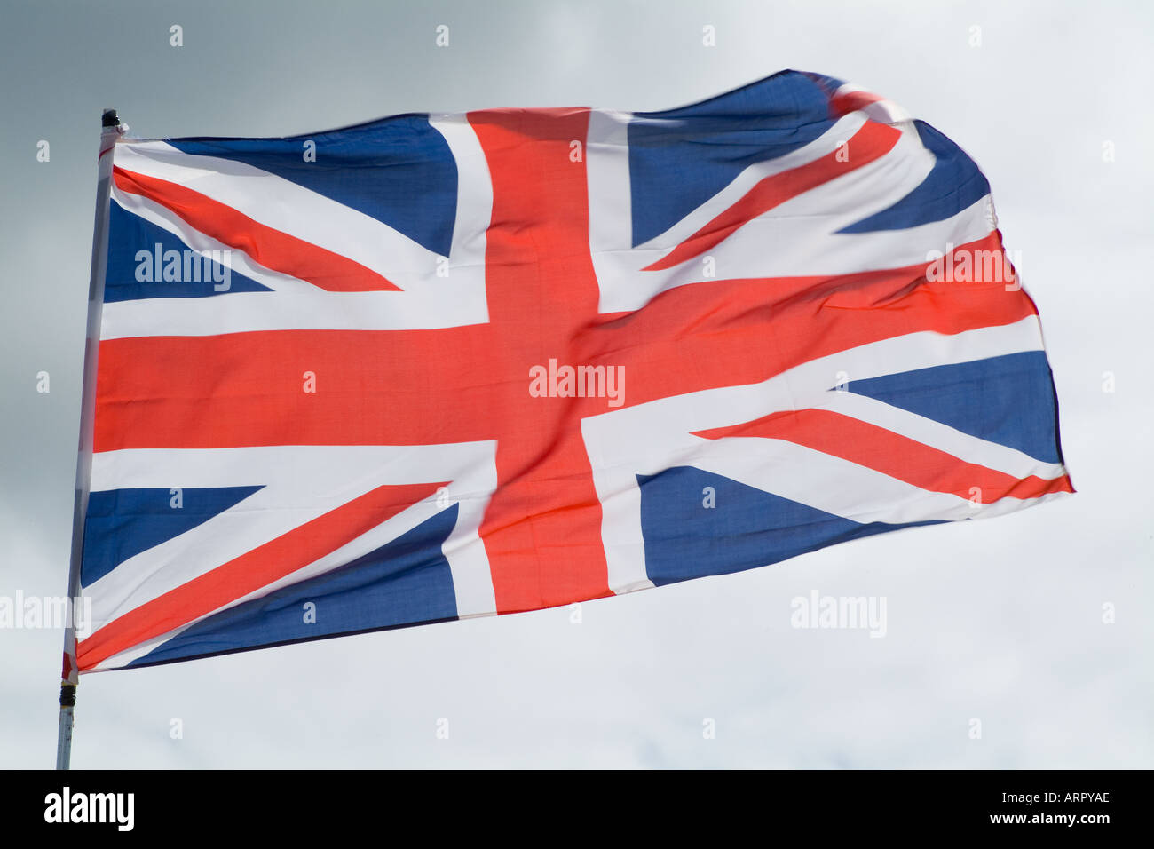 dh Union Jack FLAG UK Union Jack standard British flag uk britain britain flag united kingdom Foto Stock