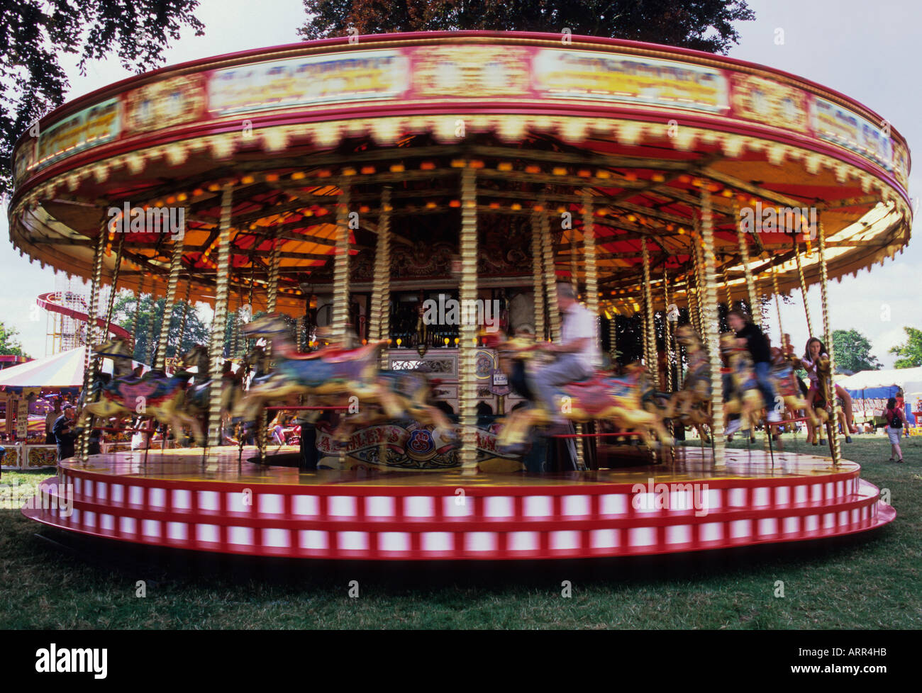 Il vapore gallopers a fairford rally a vapore Foto Stock