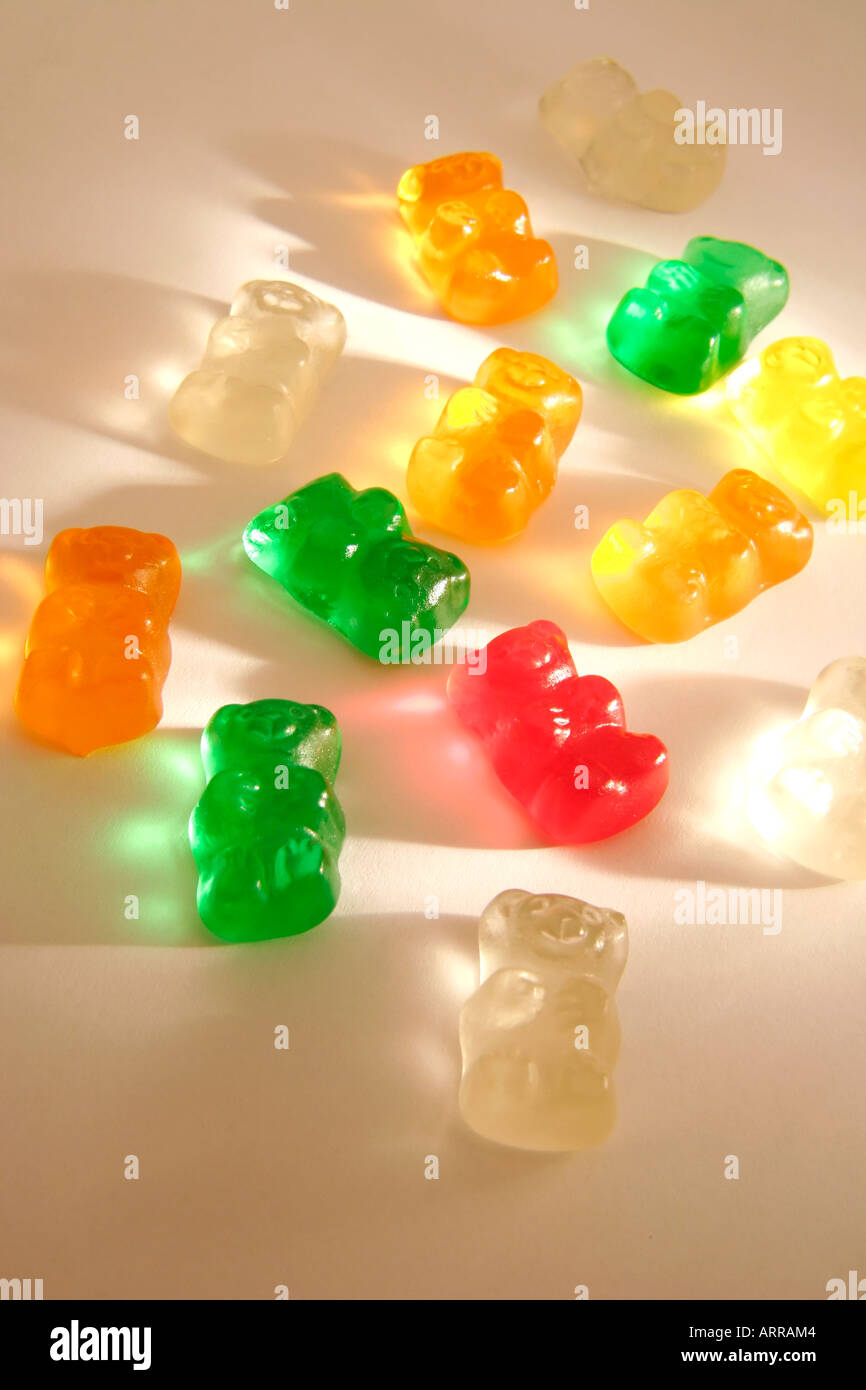 Porta caramelle gommose multi colori per gli sfondi per bambini Foto stock  - Alamy