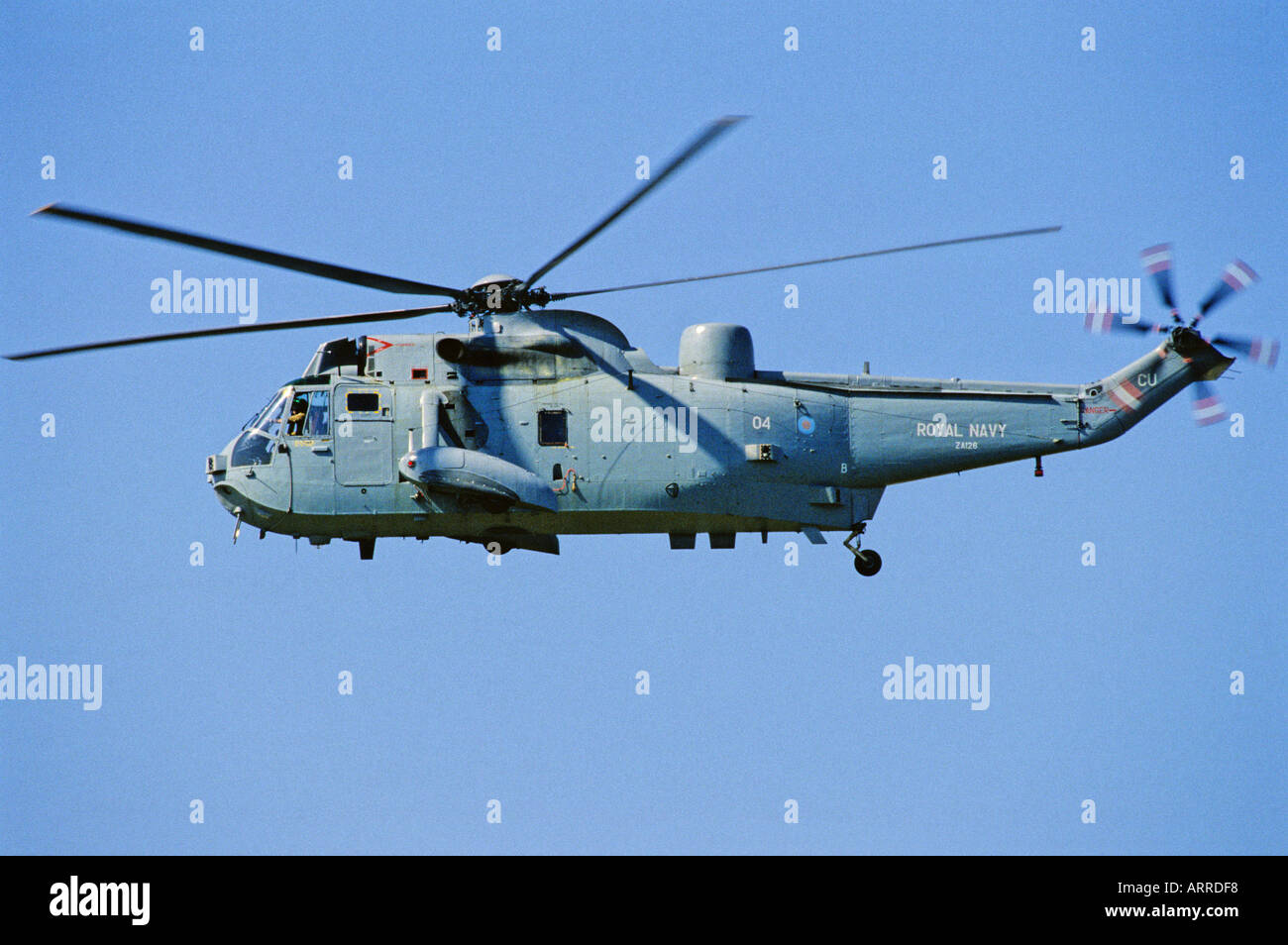 Royal Navy Sea King elicottero Foto Stock