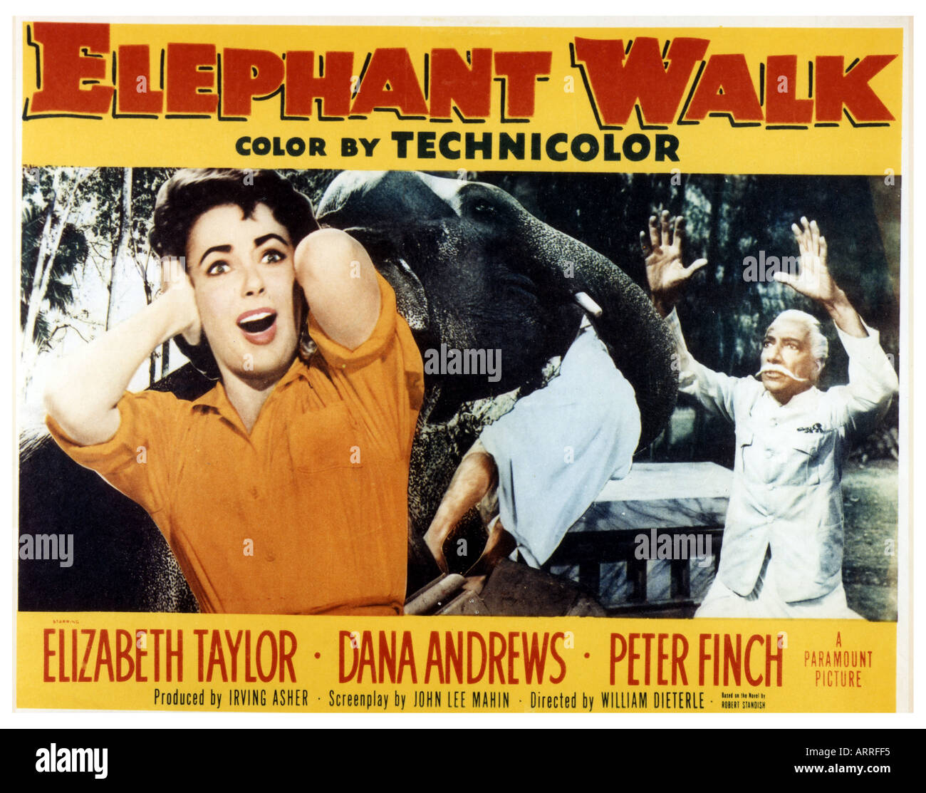 ELEPHANT WALK poster per 1954 film con Elizabeth Taylor Foto Stock