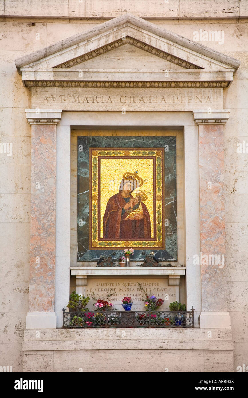 Ave Maria ratia tributo plena icona della placca, Roma Italia Foto Stock