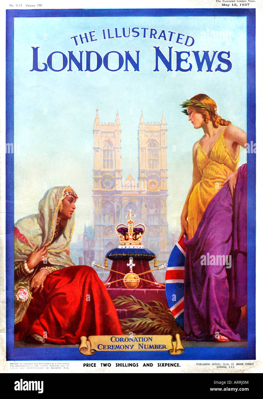 1930 La Illustrated London News Magazine Incoronazione edizione numero 15 maggio 1937 per il solo uso editoriale Foto Stock