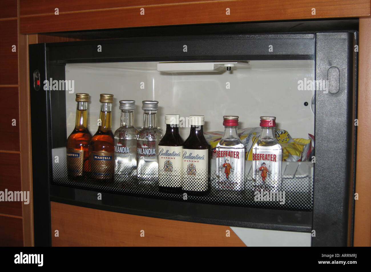 Minibar dell'Hotel Foto Stock