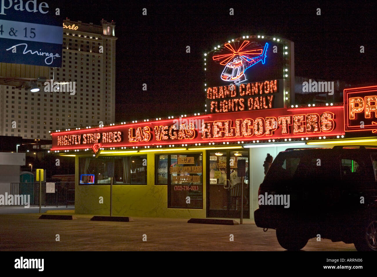 Tour operator e il loro segno funky sulla Strip di Las Vegas Foto Stock