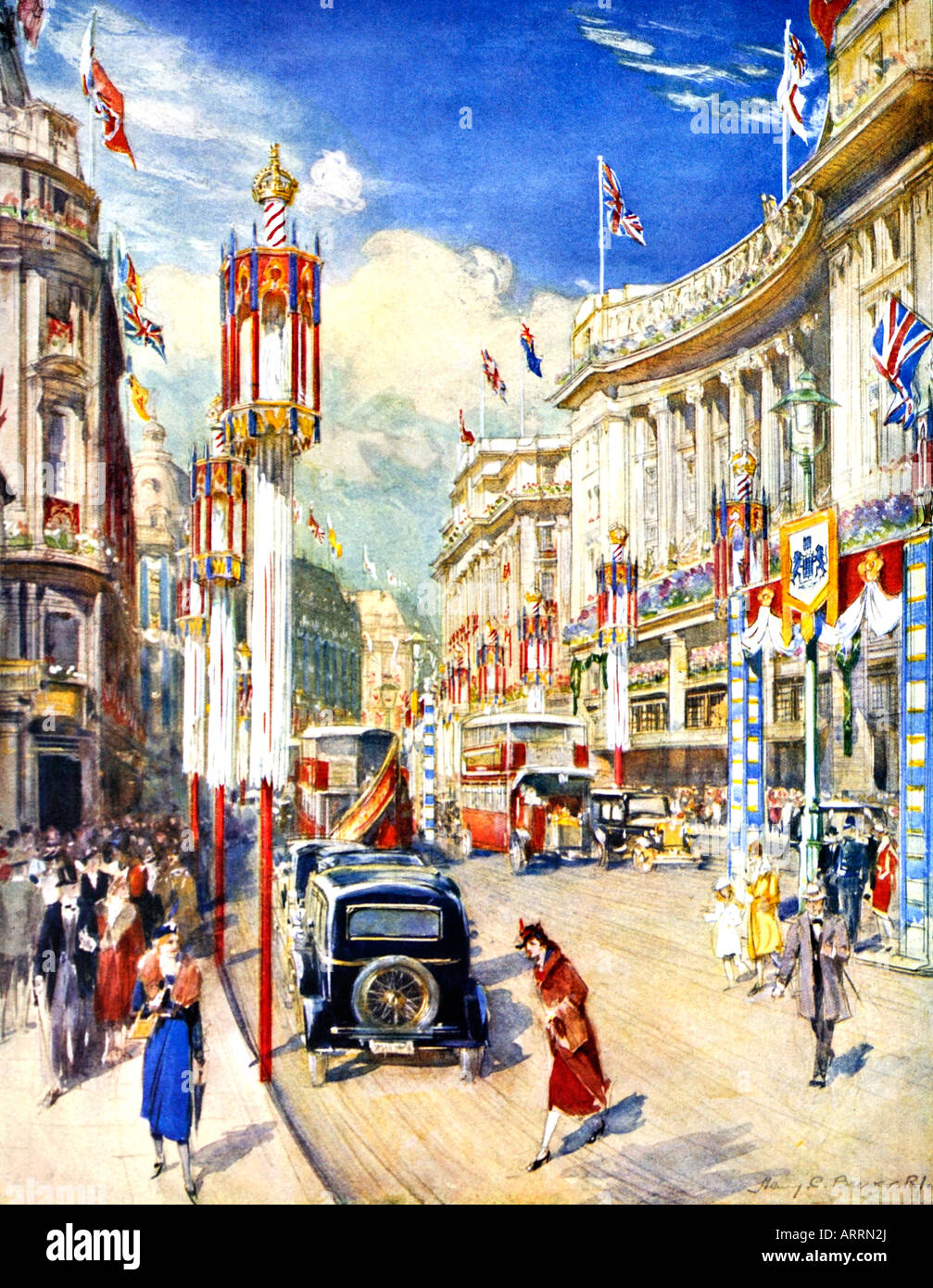 1930s incoronazione del re George VI VIth 12 maggio 1937 dall'Illustrated London News 15 maggio 1937 per il solo uso editoriale Foto Stock