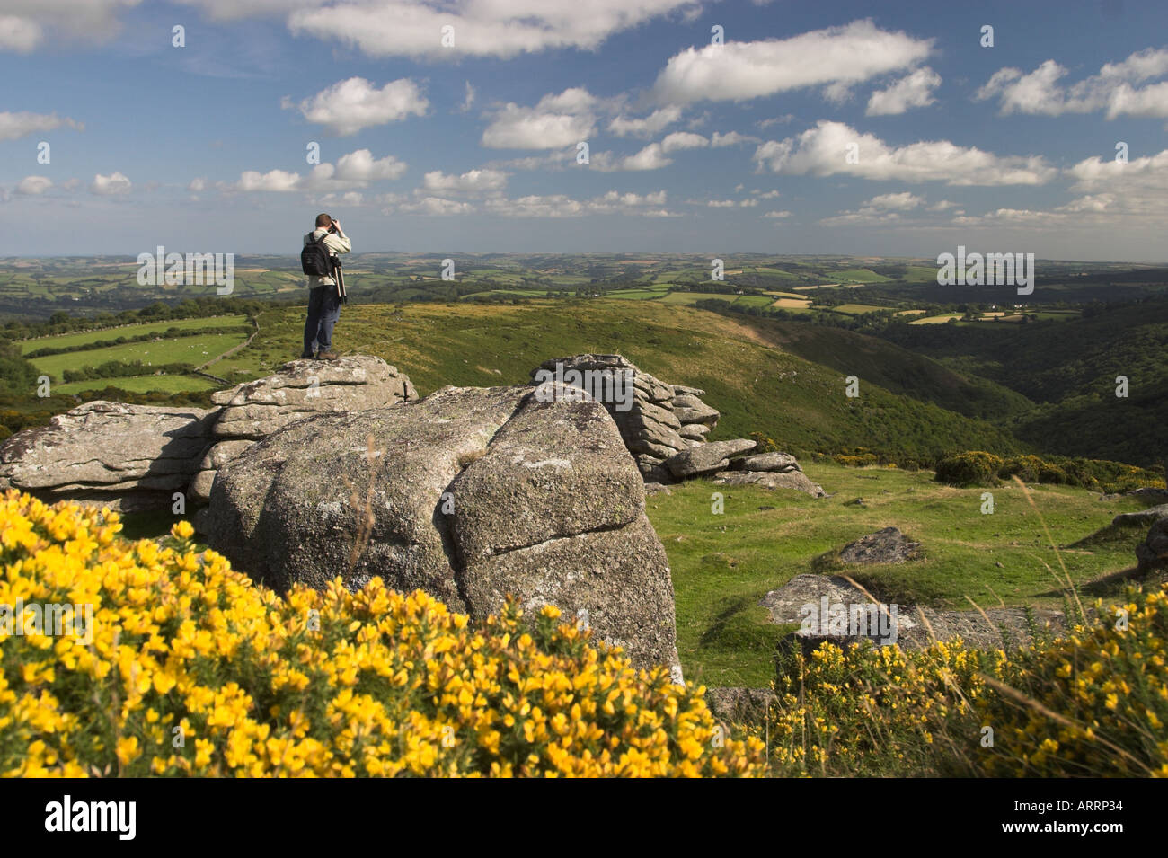 Sharp Tor nel cuore del parco nazionale di Dartmoor Foto Stock