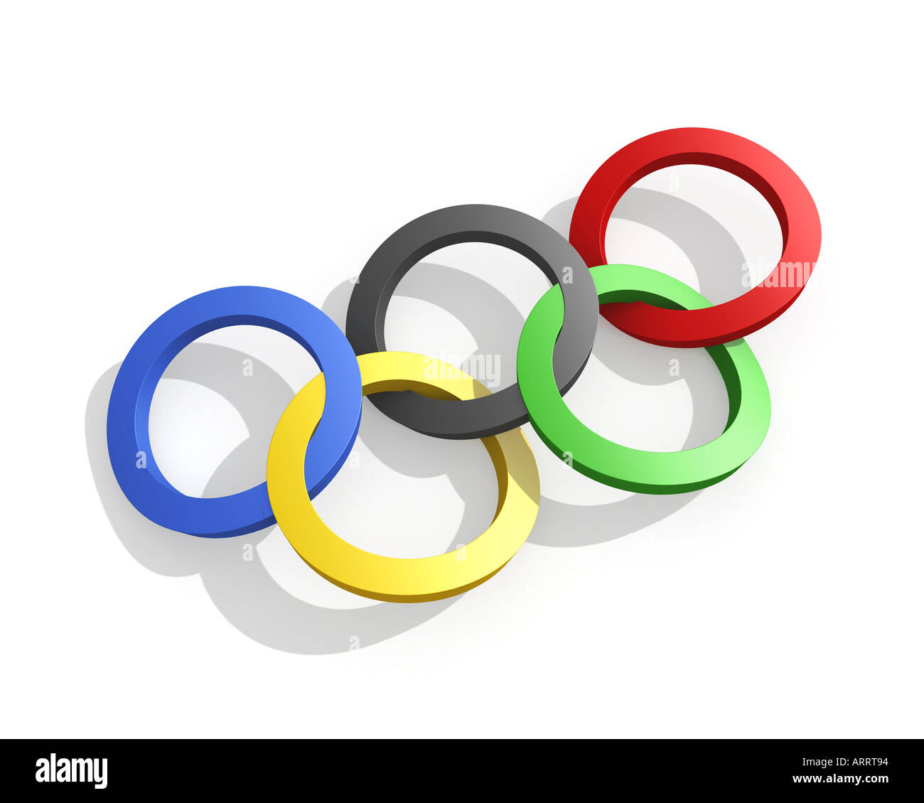 Giochi olimpici bandiera di movimento Foto Stock