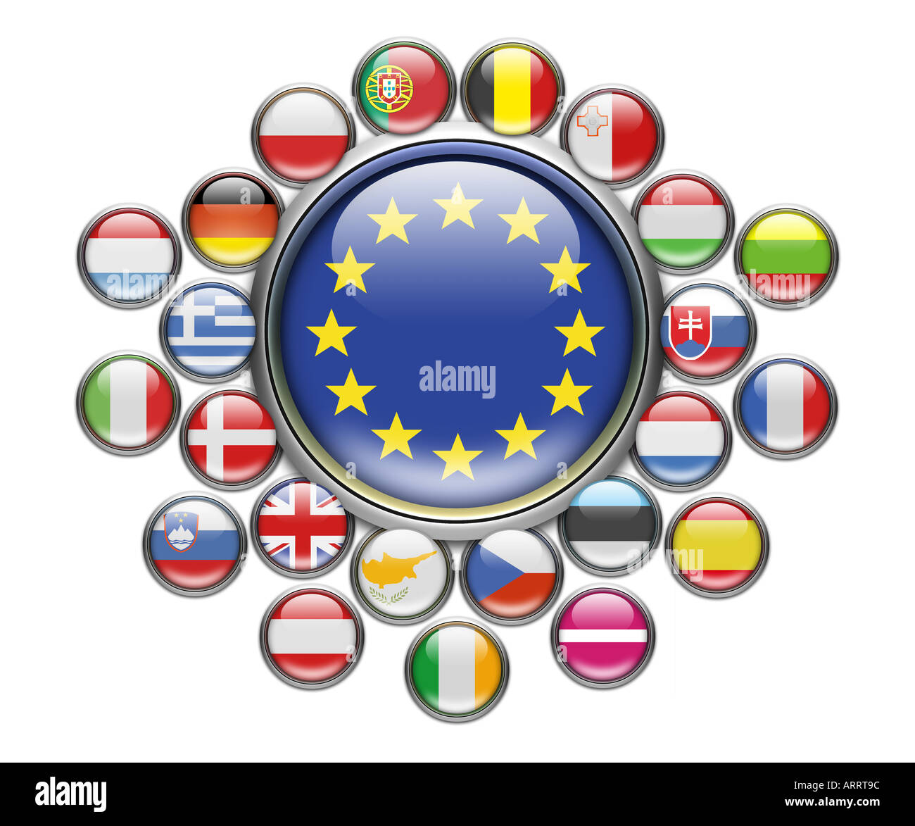 Bandiera dell'UE Unione europea Foto Stock