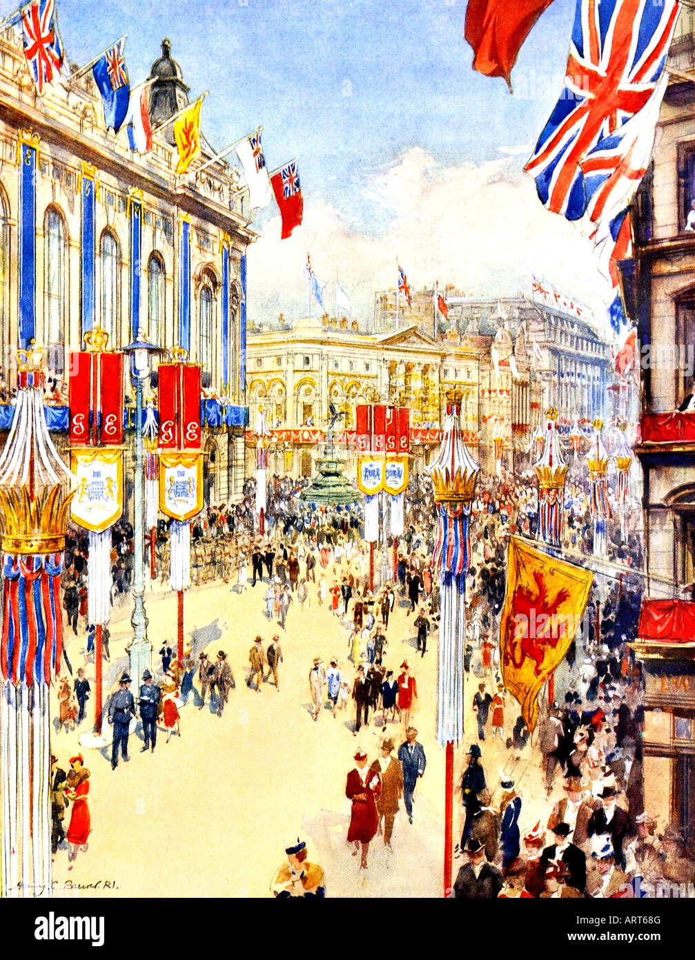 1930s incoronazione del re George VI VIth 12 maggio 1937 dall'Illustrated London News 15 maggio 1937 per il solo uso editoriale Foto Stock
