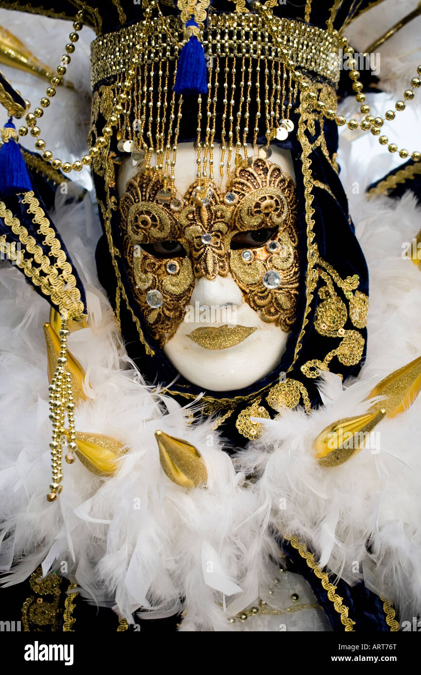 Un uomo vestito con una maschera di carnevale e il costume di carnevale di  Venezia Veneto Italia Foto stock - Alamy