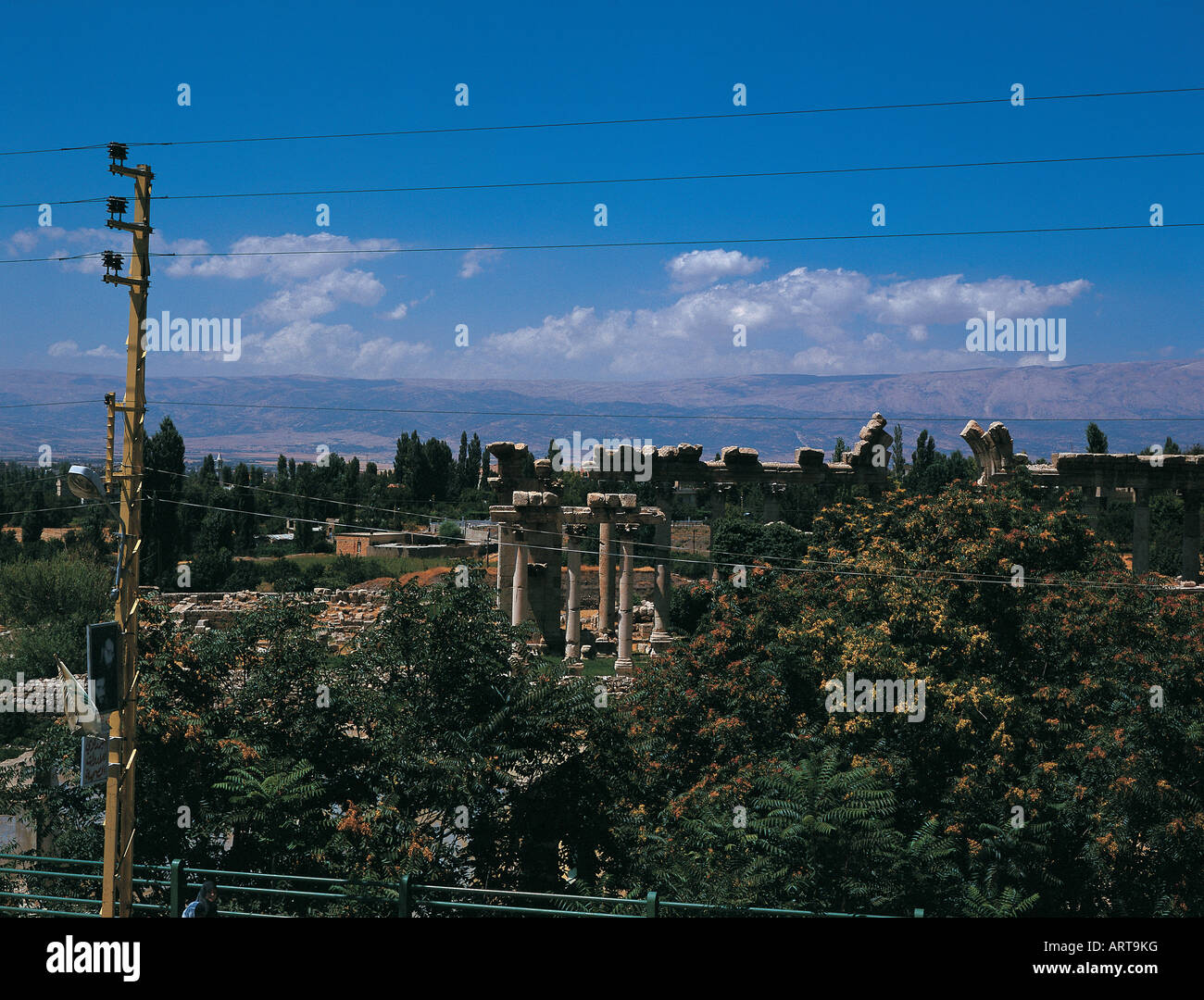 Baalbek rovine nella valle Beqaa, Libano Foto Stock