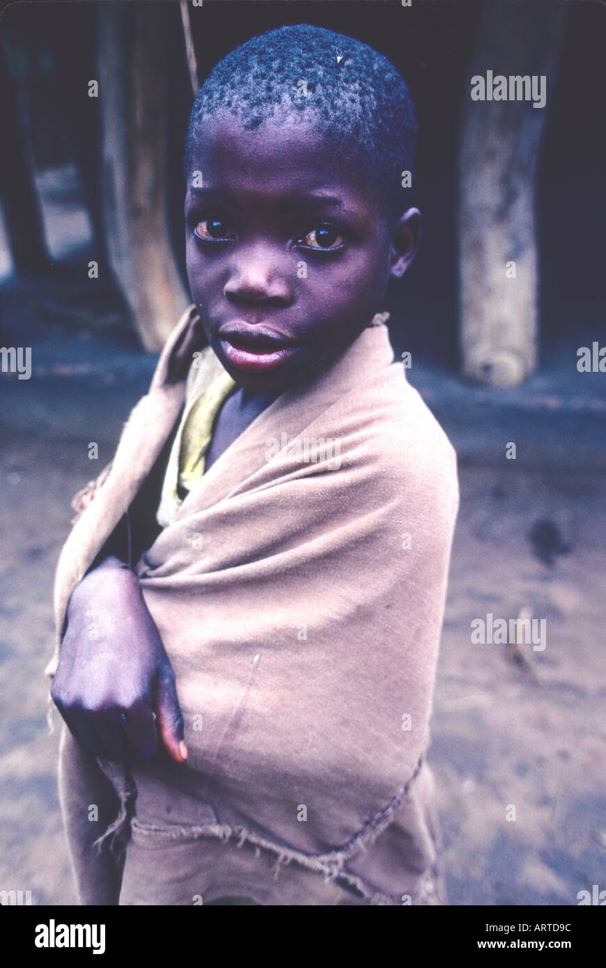 Ritratto di un bambino Portraet eines Kindes Ost in Zambia Foto Stock