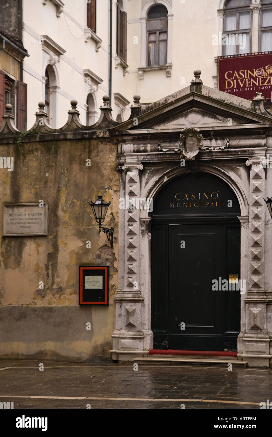 Backdoor ingresso al Casinò Municipale di Venezia Italia dove Richard Wagner è morto di un attacco di cuore Foto Stock