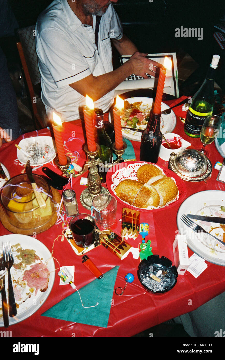 Un tradizionale merry british cena di natale Foto Stock