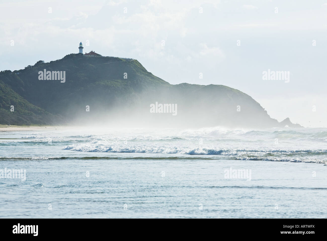 Tallow Beach e del faro Byron Bay Nuova Galles del Sud Australia Foto Stock