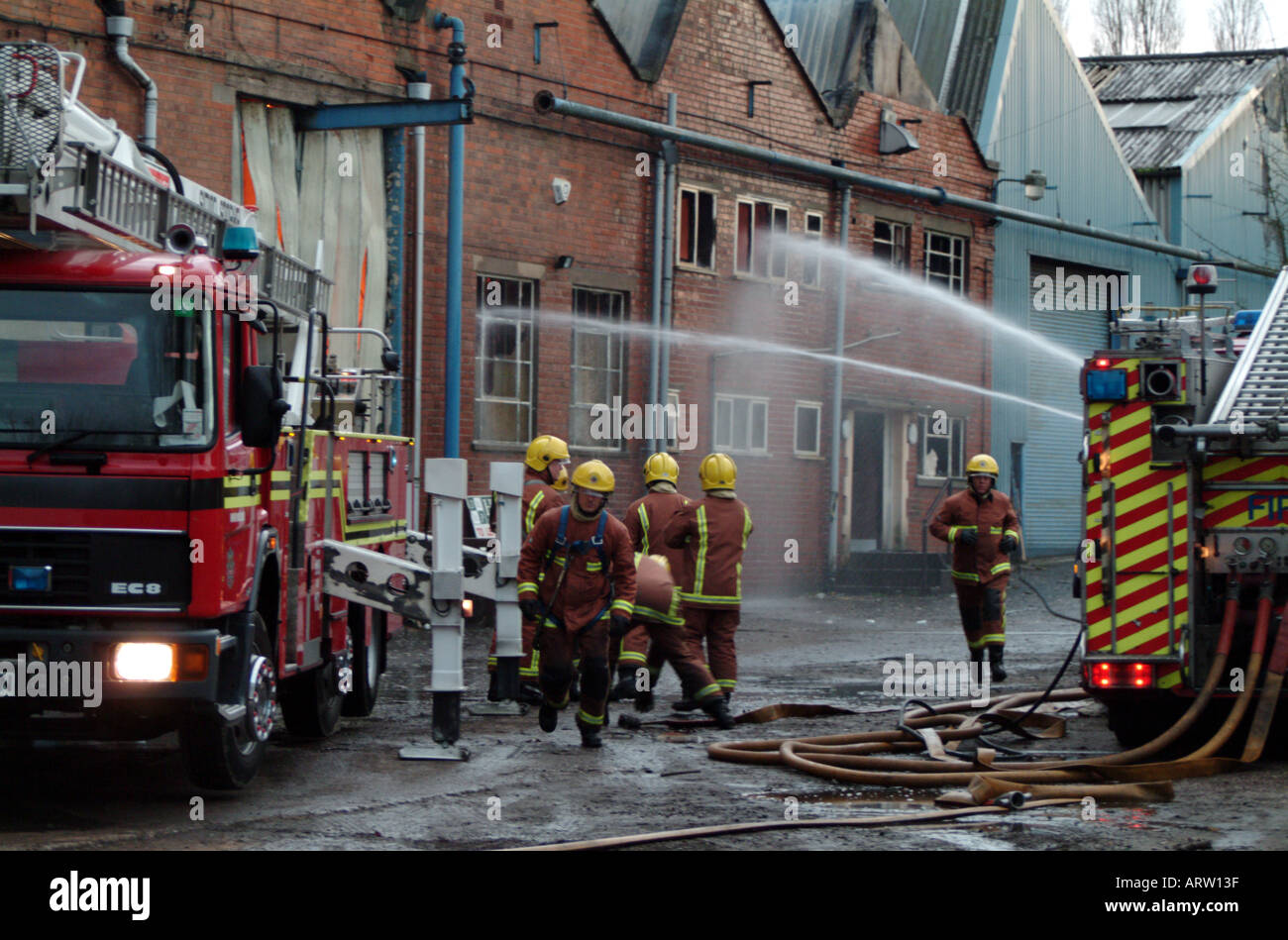 Incendio del magazzino 13 Foto Stock