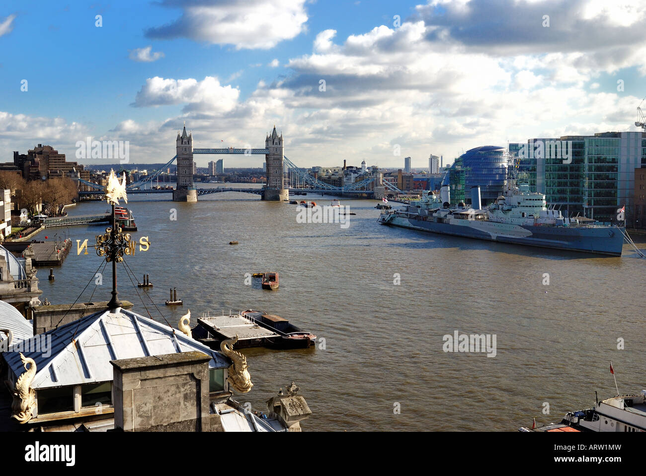 Il Tower Bridge Tamigi panorama Foto Stock