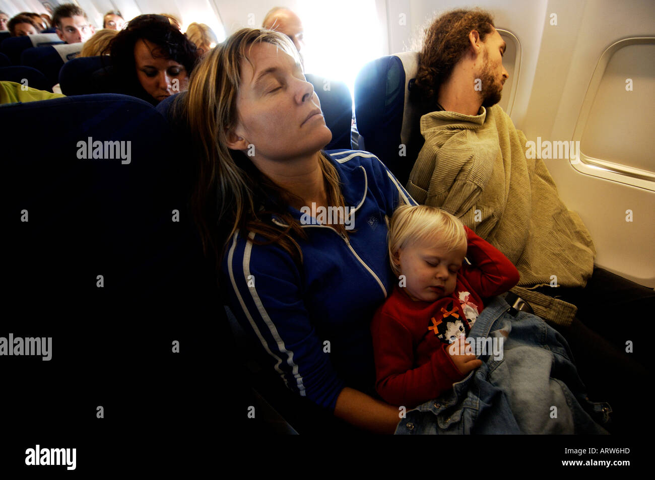 In aereo per l'isola di Creta Foto Stock